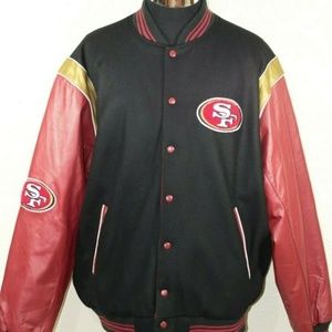 San Fransisco 49ers Coat Reversible Leather Jacket